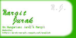 margit jurak business card